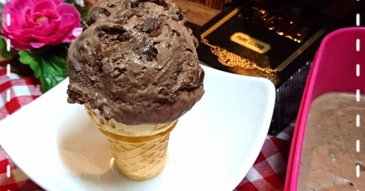  Resep  Chocolate ice  cream  w brownies  eggless oleh yNy 