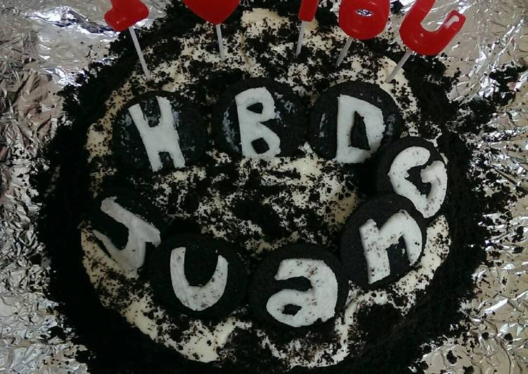 cara membuat Oreo Cheese Cake No Baked for Rush Birthday