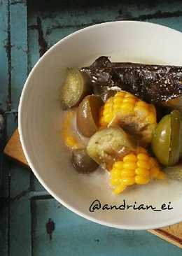 Lodeh Jagung Terong dengan Tempe