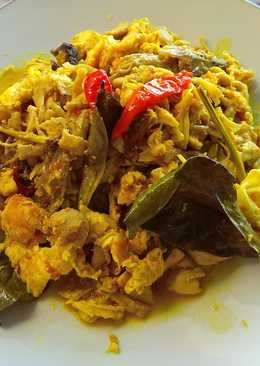 Ayam suir jamur bumbu kuning No ribet