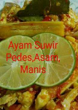 Ayam Suwir Pedes Asam Manis