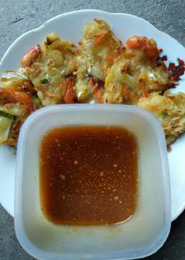 Bakwan kuah udang sayur