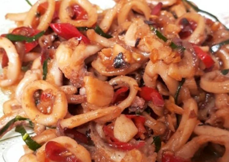 Cumi Asin Sambel Matah recipe main photo