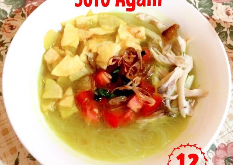 bahan dan cara membuat Mpasi Soto Ayam 12m+