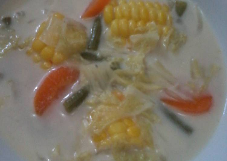 cara membuat Sayur Lodeh SaWo PangGung (Sawi manis, Wortel, Kacang Panjang, dan Jagung)