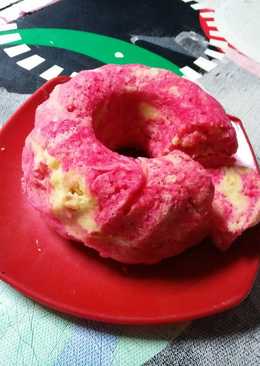 Bolu kukus Simple Strawberry Tape singkong (No Mixer)