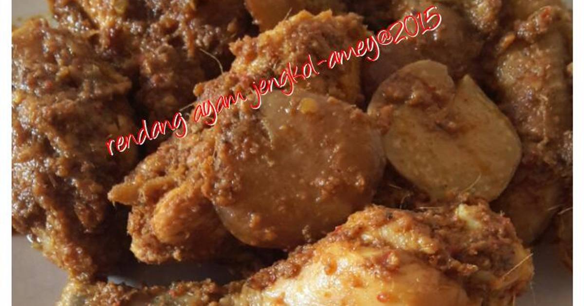 Resep Rendang  ayam jengkol  yang mankyusss oleh amei Cookpad