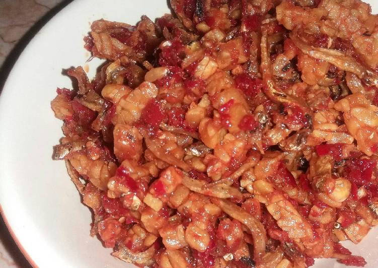 cara membuat Tempe Teri Sambel Balado