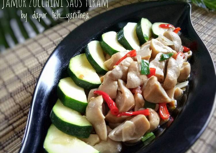 resep masakan Jamur Zucchini Saus Tiram