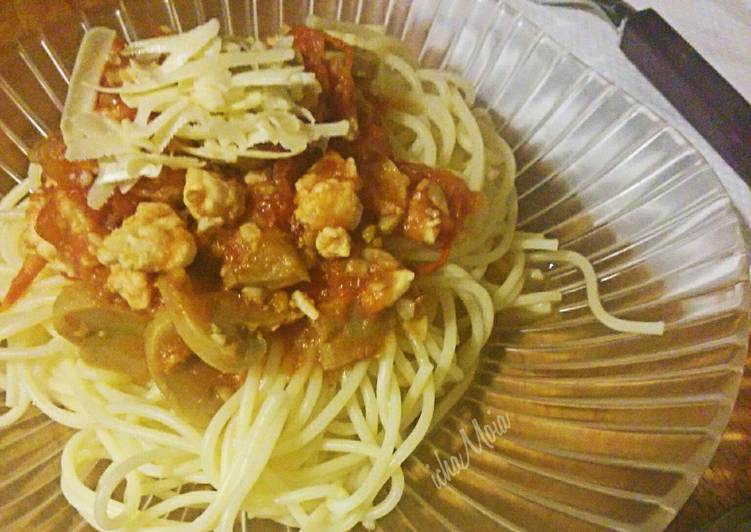 cara membuat Spageti Saus Tomat Klasik