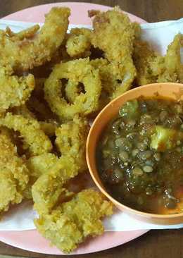 Jamur Crispy & Onion Ring Sambal Tauco