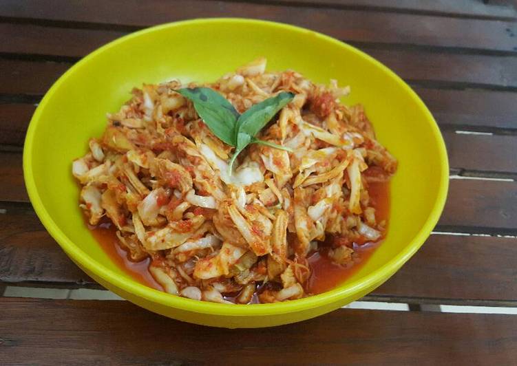 resep masakan Ayam jamur tiram suir pedas