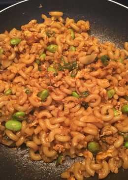 Oseng2 makaroni edamame