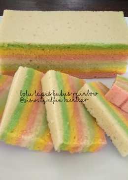 Bolu lapis kukus rainbow