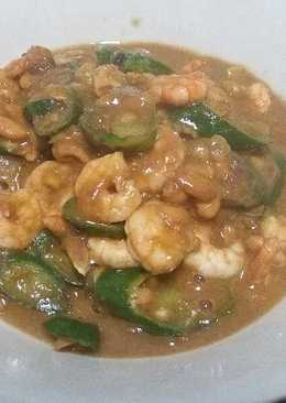 Udang masak tauco cabe ijo