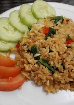 Nasi goreng vege (vegetarian tanpa minyak)