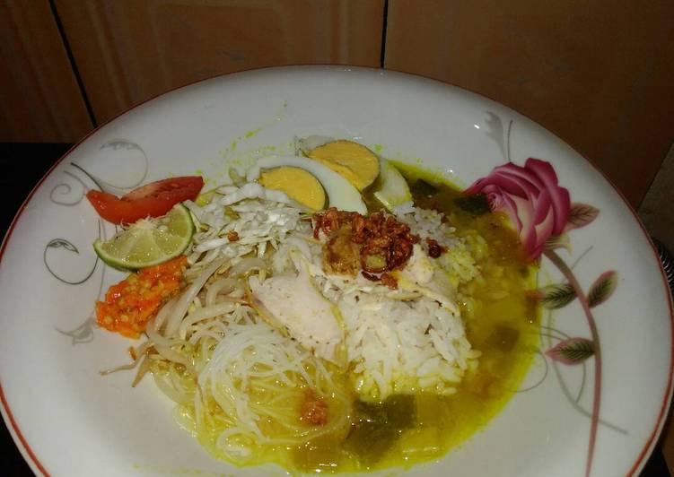 gambar untuk cara membuat Soto ayam lamongan less rempah