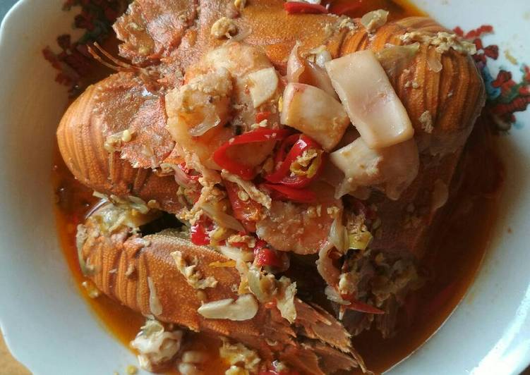 resep makanan Udang Ketak mix Cumi masak Manis Pedas