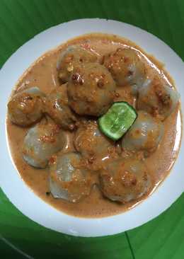 Cilok isi Daging Bumbu Kacang