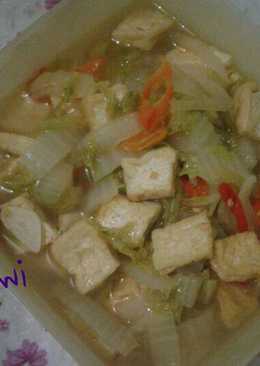 Tumis Sawi Putih campur Tahu