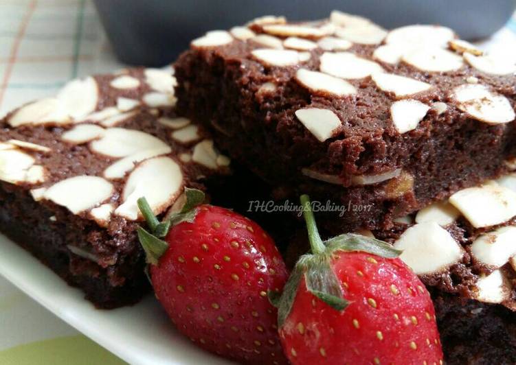 resep masakan Brownies Pisang Almond (Tanpa DCC)