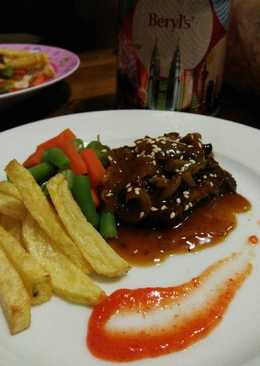 Steak lada hitam rumahan