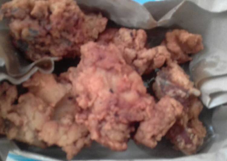 bahan dan cara membuat Ayam kfc simple and crispy