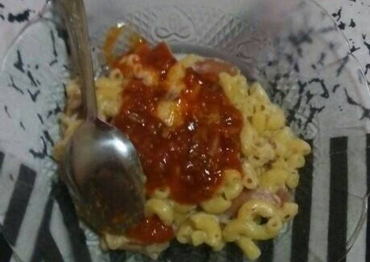 gambar untuk resep Makaroni la fonte sederhana