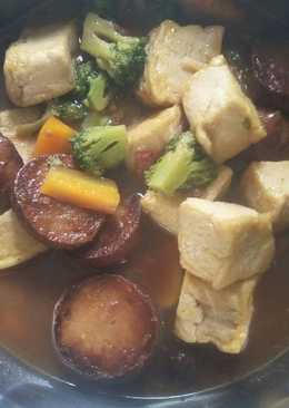 galantin goreng saus coklat