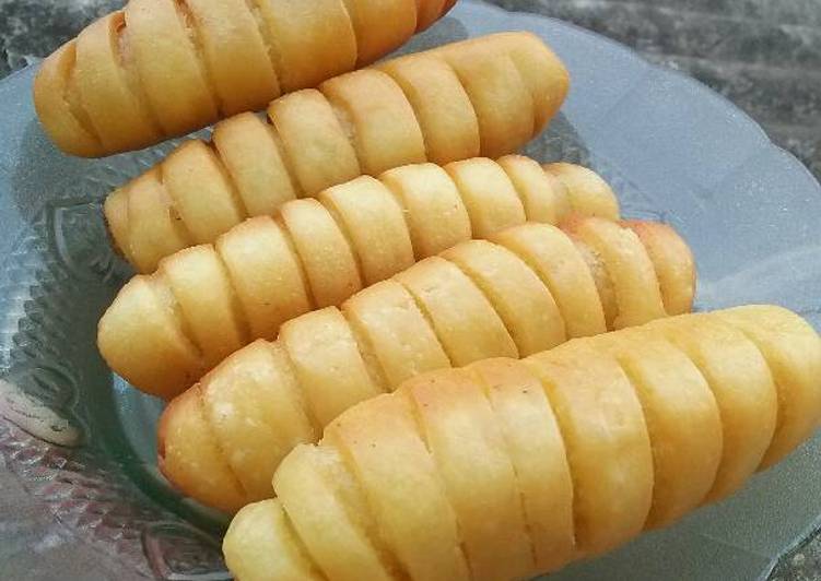 resep lengkap untuk Roti Goreng isi pisang coklat