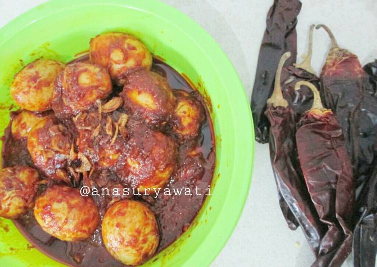 Hintalu Masak Habang (Telur Bumbu Merah) #RabuBaru