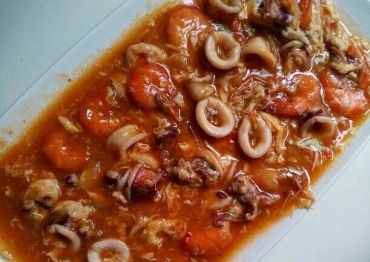 resep Udang Cumi Saus Padang ????