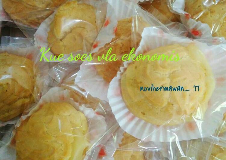 resep lengkap untuk Kue soes isi vla ekonomis