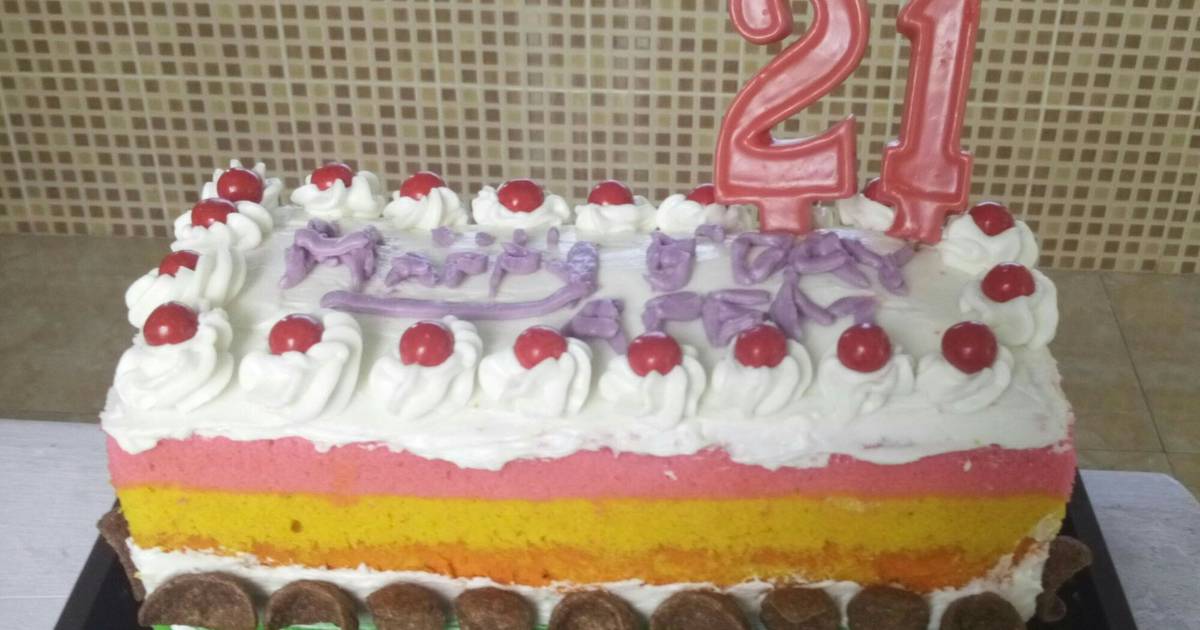 Resep 1st Rainbow Cake