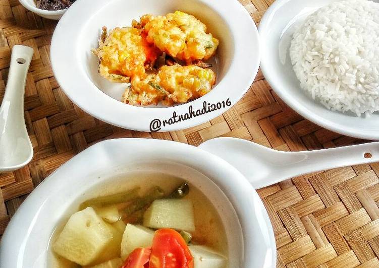 resep masakan Dadar Jagung + Sayur Asem Ndeso #5hari