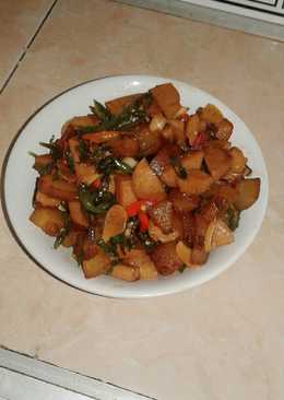 Oseng kikil cabe ijo