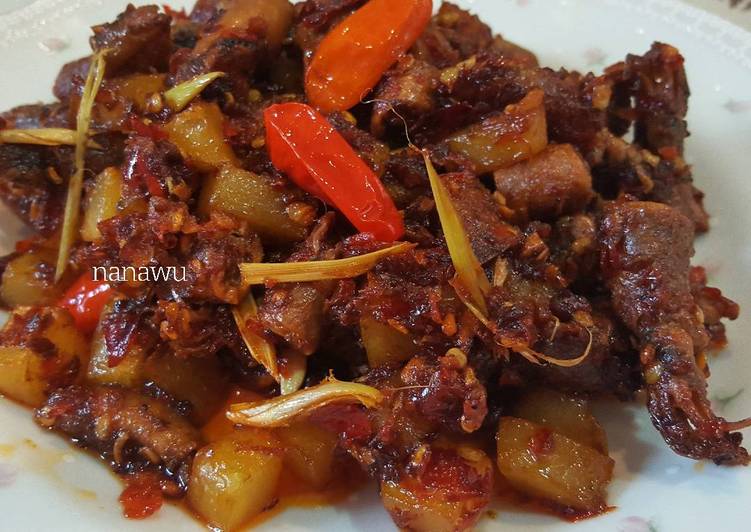 cara membuat Sambal Kentang Cumi Asin