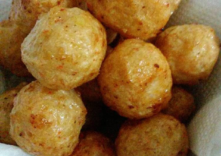 cara membuat Bakso goreng udang