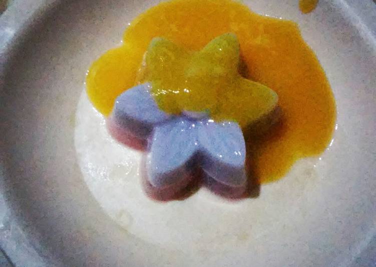 resep lengkap untuk PUDING YOGHURT SAUS MANGGA