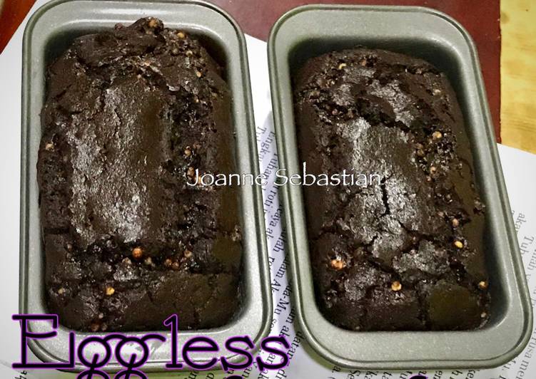 bahan dan cara membuat Eggless Chocolate Cake