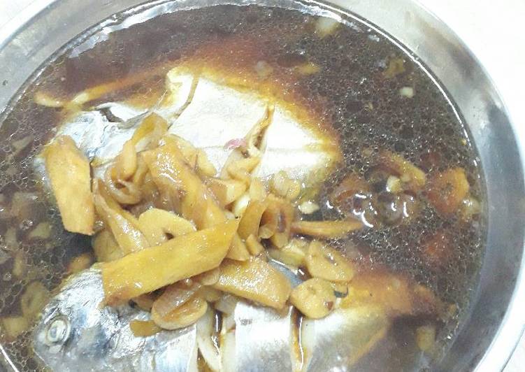 resep lengkap untuk Ikan bawal tim ala hongkong