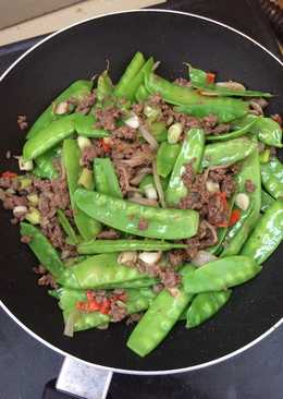 Tumis kapri daging giling