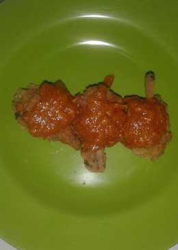 ayam goreng tepung with saus telur pedas manis