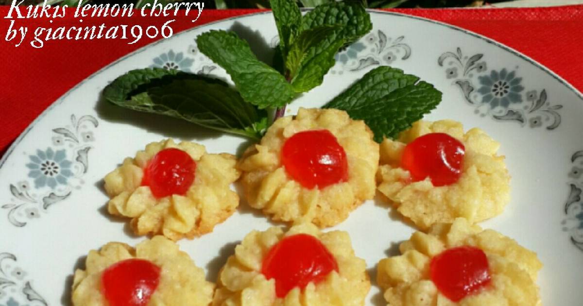 Resep Kukis lemon cherry