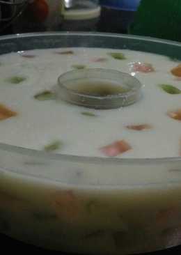 Puding mozaik susu