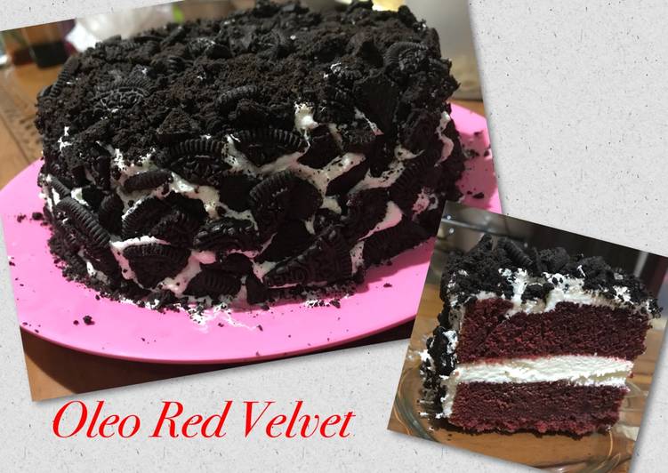 resep lengkap untuk Red Velvet Cake ala Oleo Red Velvet Cakekinian