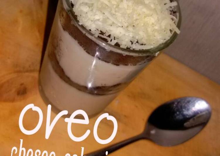 Resep Oreo cheese cake in jar