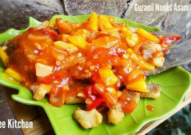 bahan dan cara membuat Gurami nanas asam manis