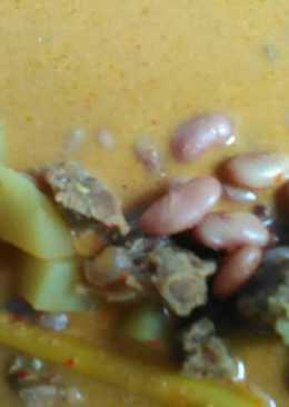 Kare daging kacang merah+kentang