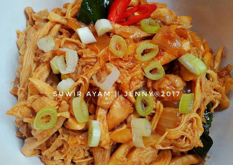 resep makanan Suwir Ayam Ala Kondangan